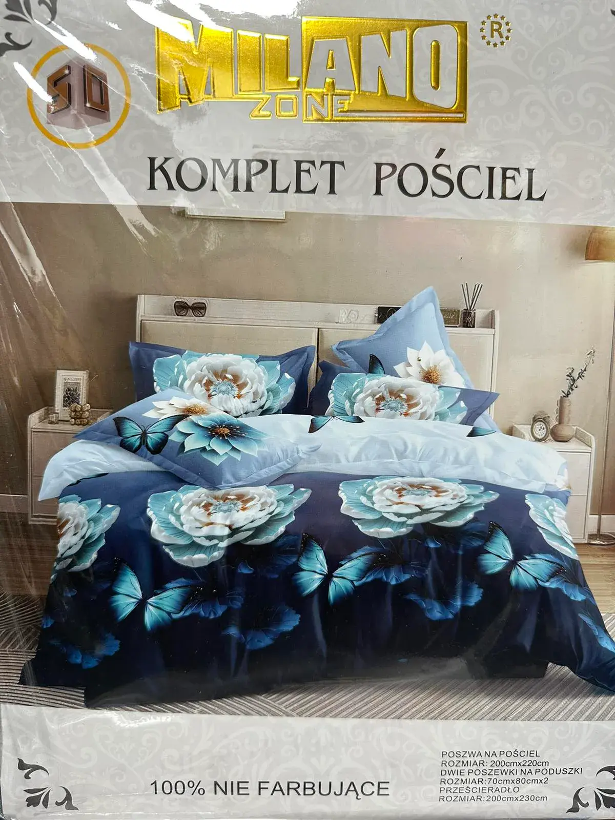 Komplet Pościel 4CZ Milano 200/220 100% Niefarbowane