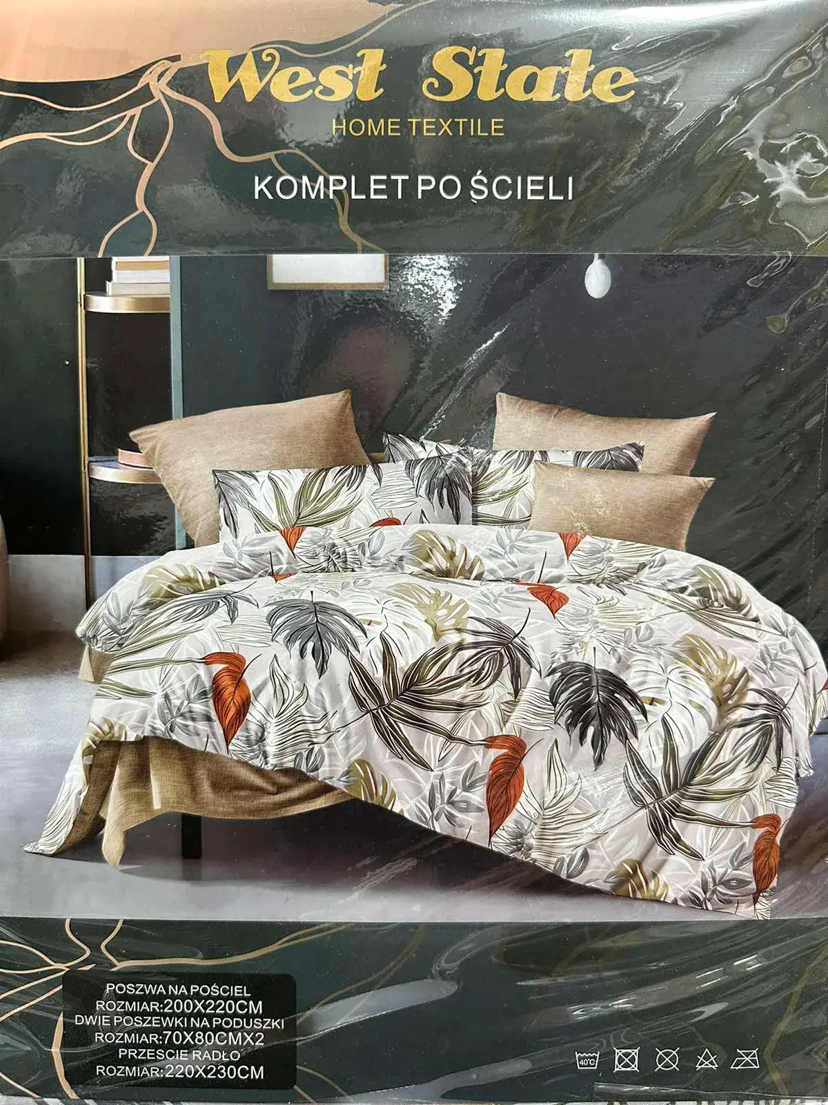 Komplet Pościeli 4cz West State 200/220, w wielu kolorach