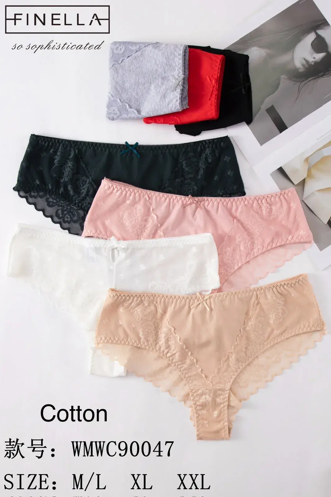 Majtki damskie Finella Cotton M/L XL XXL 5 szt