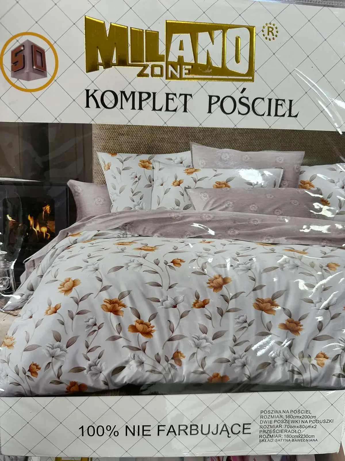 Komplet pościeli Milano Zone 4cz 160/200, w wielu kolorach