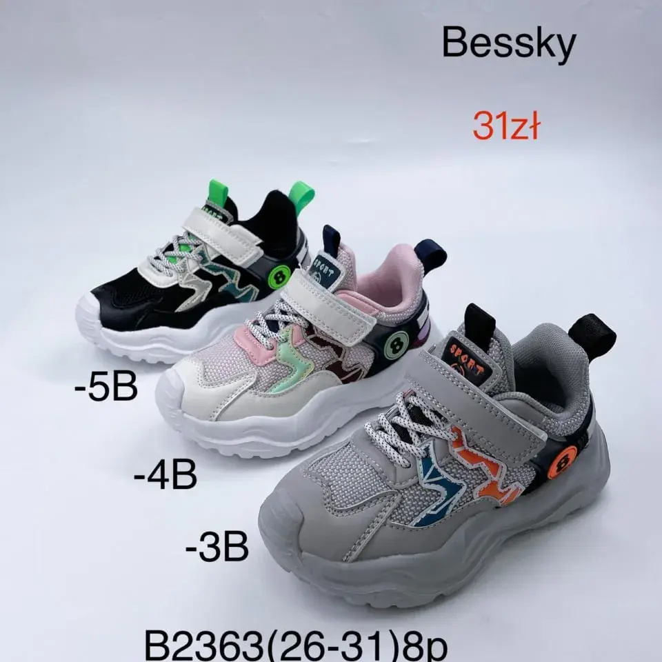 Trampki dziecięce Bessky sportowe na rzepy, rozmiary, w wielu kolorach