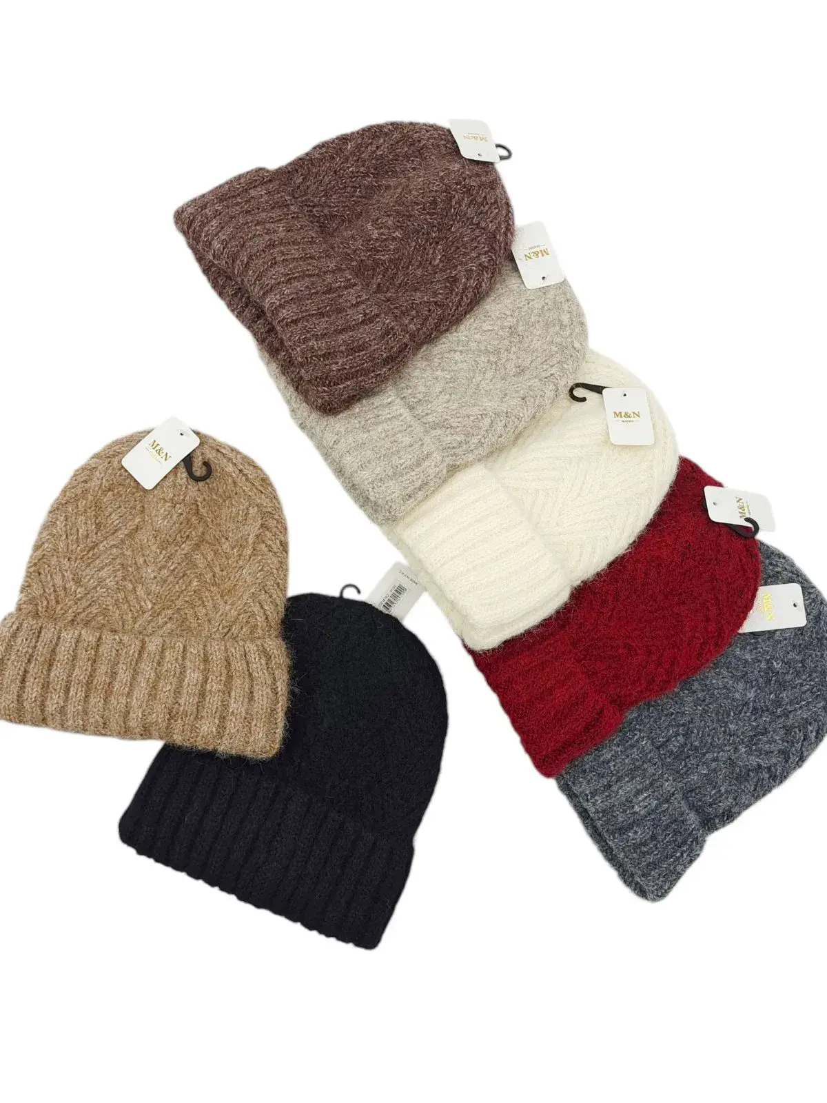 Czapki damskie beanie dzianinowe 6 kolorów