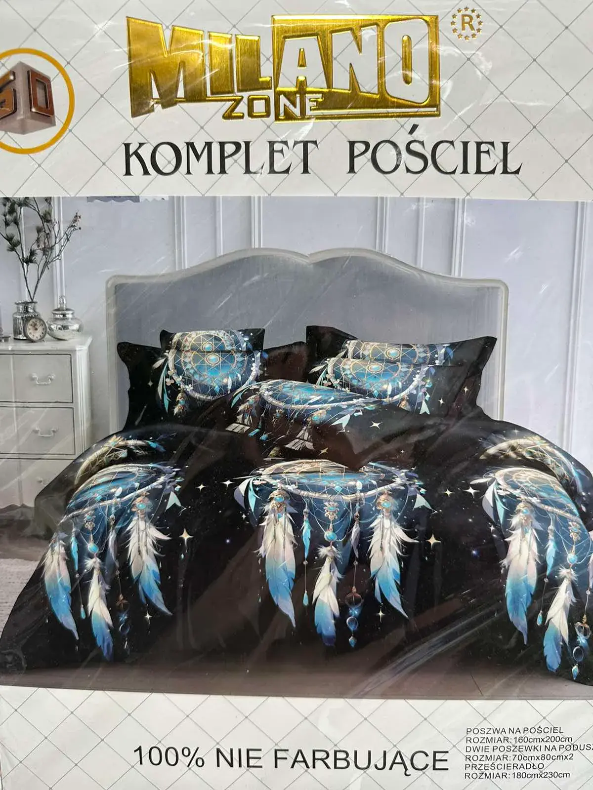 Komplet pościeli Milano 4cz 160/200 nie farbujące