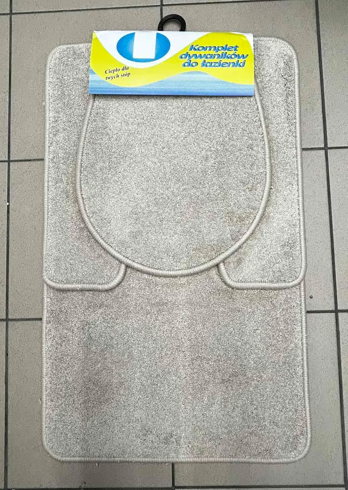 Komplet dywaników łazienkowych 3PCS 50/75 45/50 35/45, kolor szary