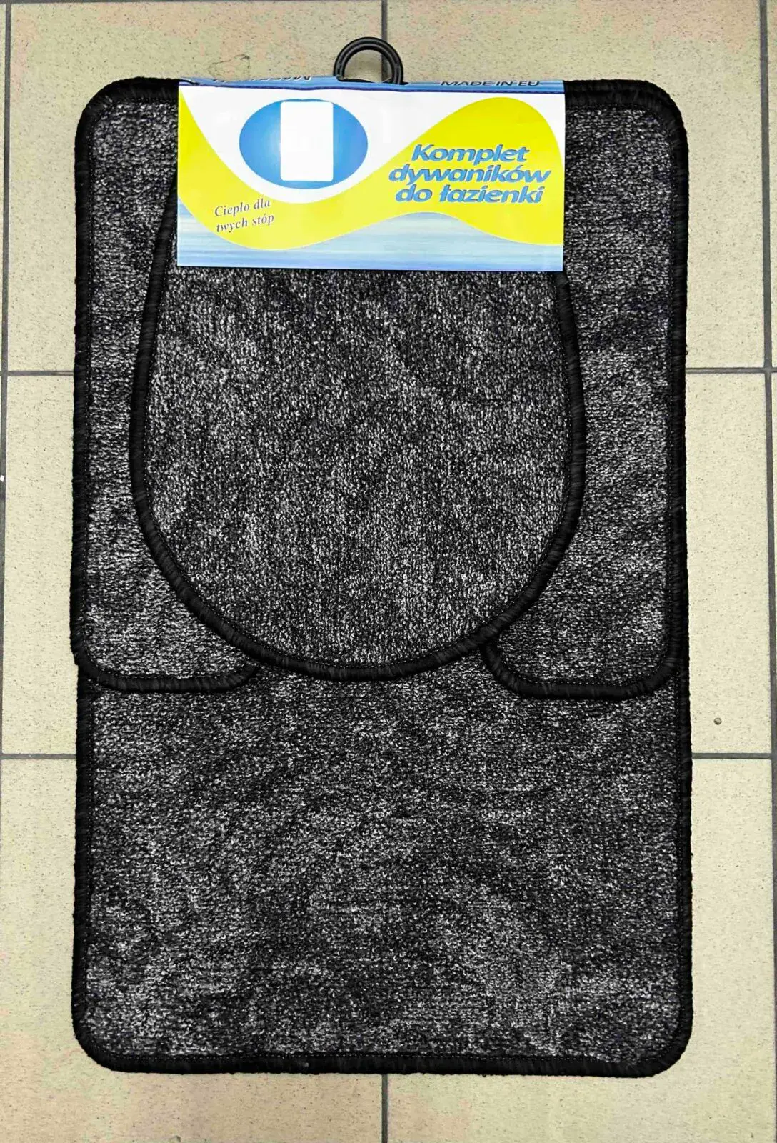 Komplet dywaników łazienkowych 3PCS 50/75 45/50 35/45, kolor szary – wzór 2