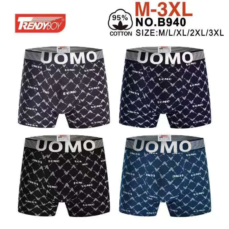 Bokserki męskie TrendyBoy UOMO 95% bawełny M-3XL mix kolorów