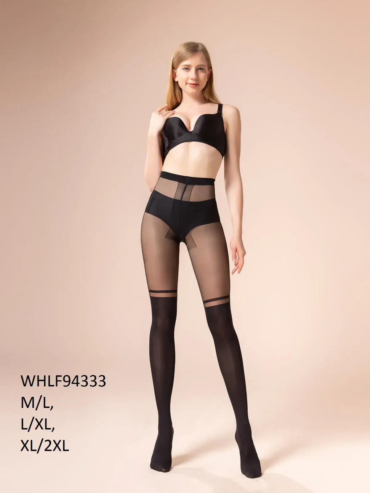 Rajstopy damskie przezroczyste M/L, XL/2XL WHLF9433