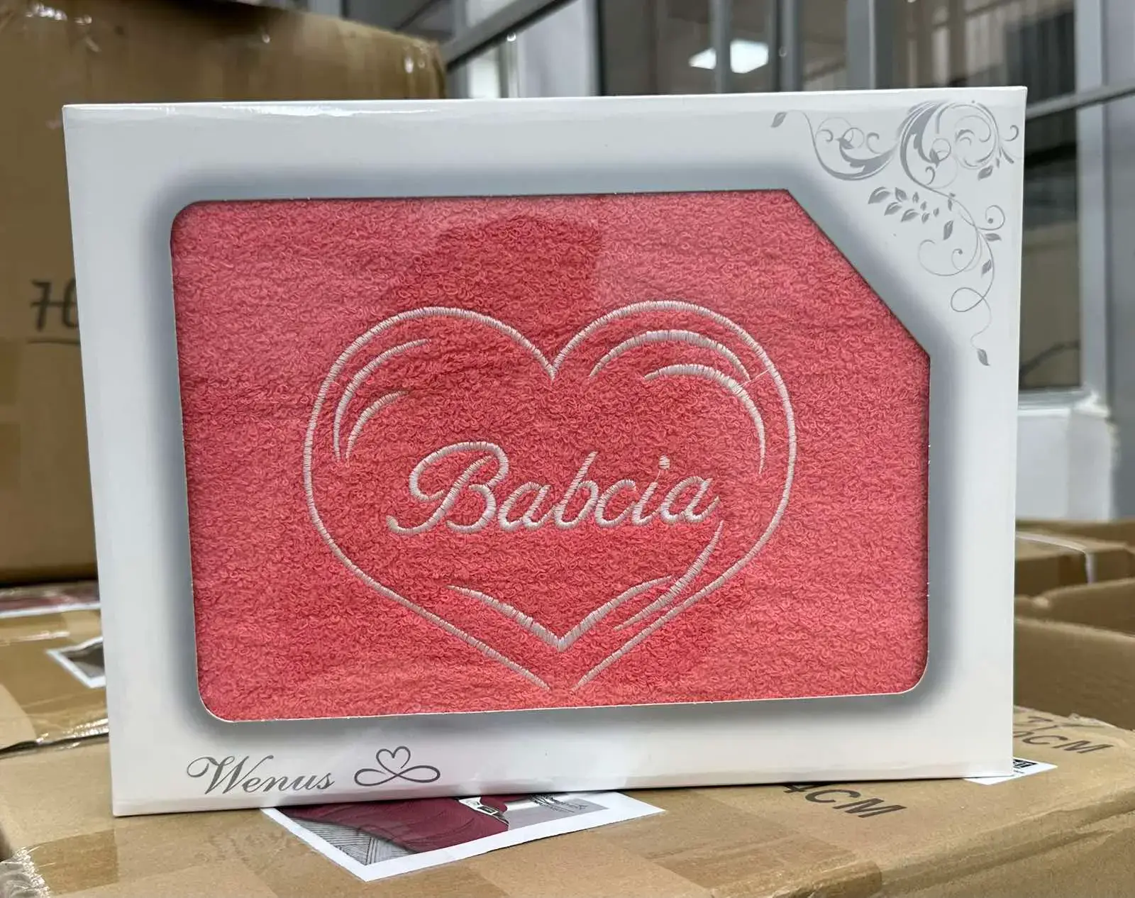 Ręczniki Babcia & Dziadka 70/140 Babcia różowy