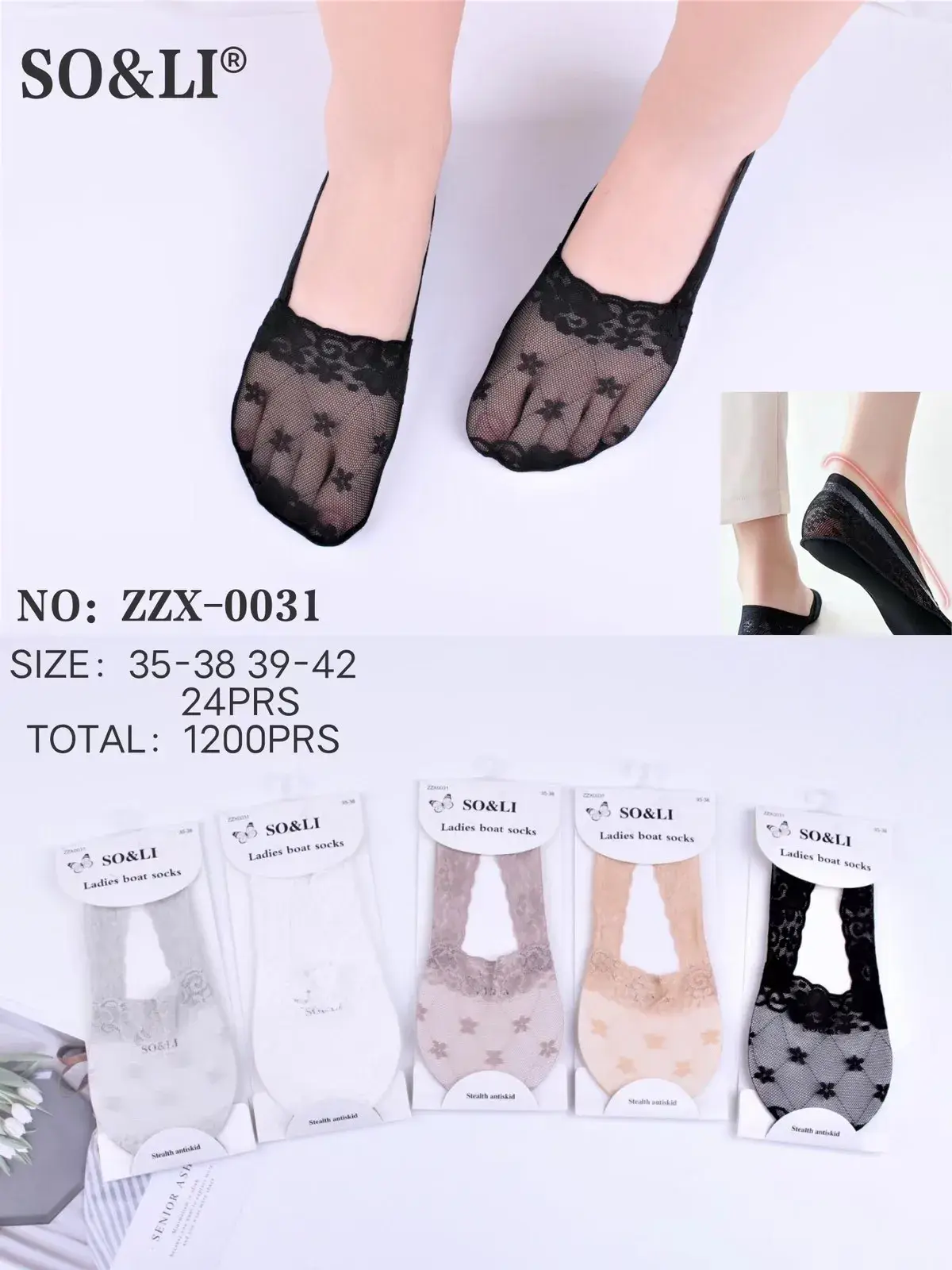 Skarpetki damskie Lady Socks SO&LI rozmiar