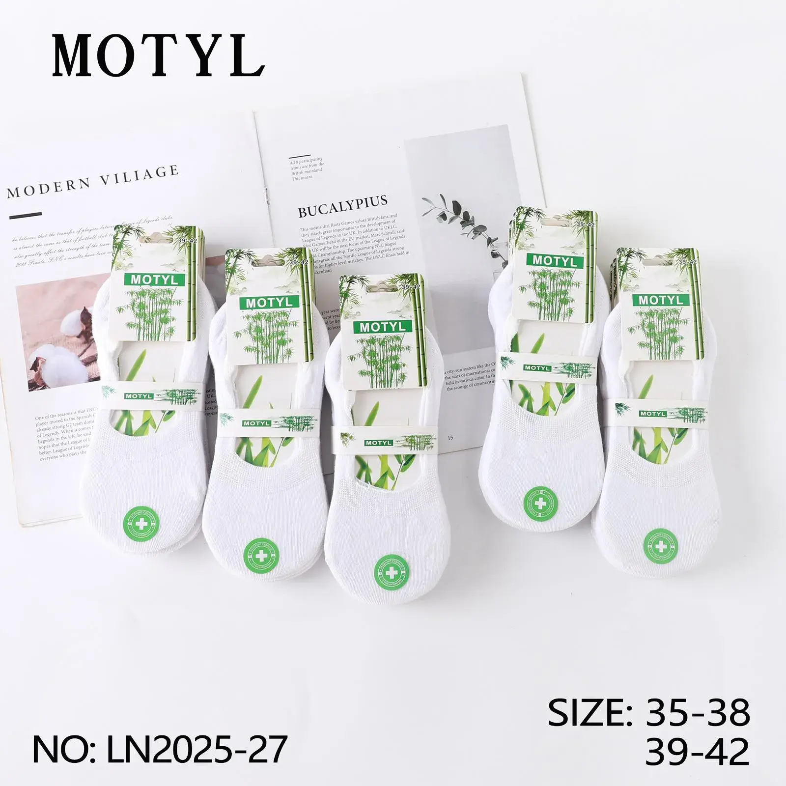 Skarpetki damskie Motyle z bambusa roz. 35-38