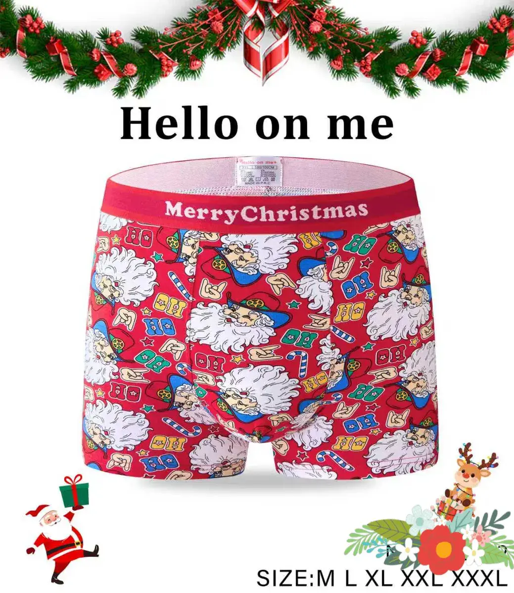 bokserki męskie czerwone merry christmas świąteczne wzory