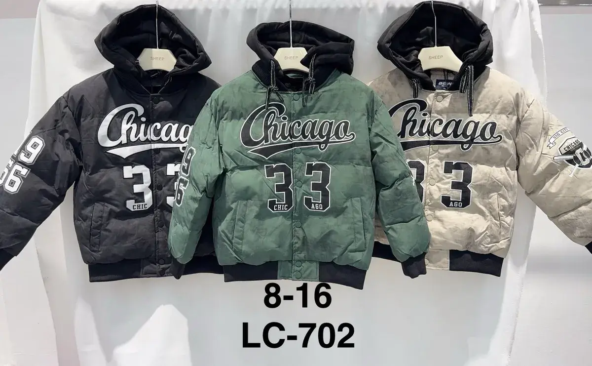 Kurtka dziecięca zimowa z kapturem Chicago 8-16 lat