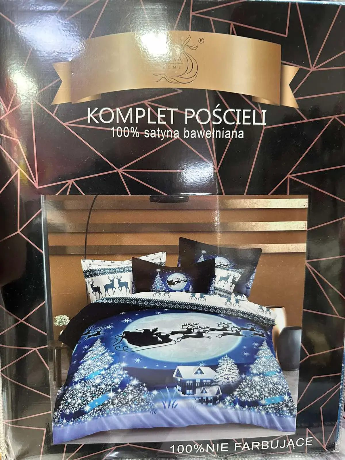 Komplet Pościeli 4CZ 160/200 Satyna 100% Bawełniana