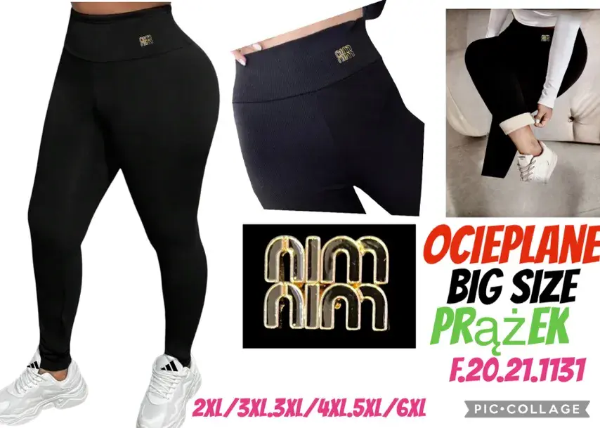 Legginsy damskie ocieplane Big Size 2XL-6XL