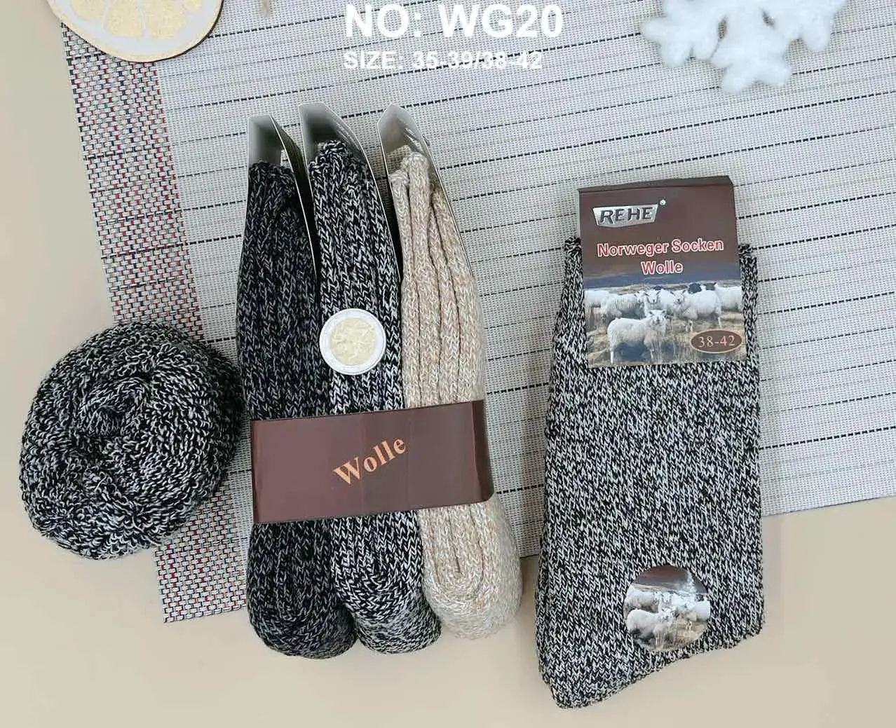 Skarpetki męskie wełniane WG20 rozmiar