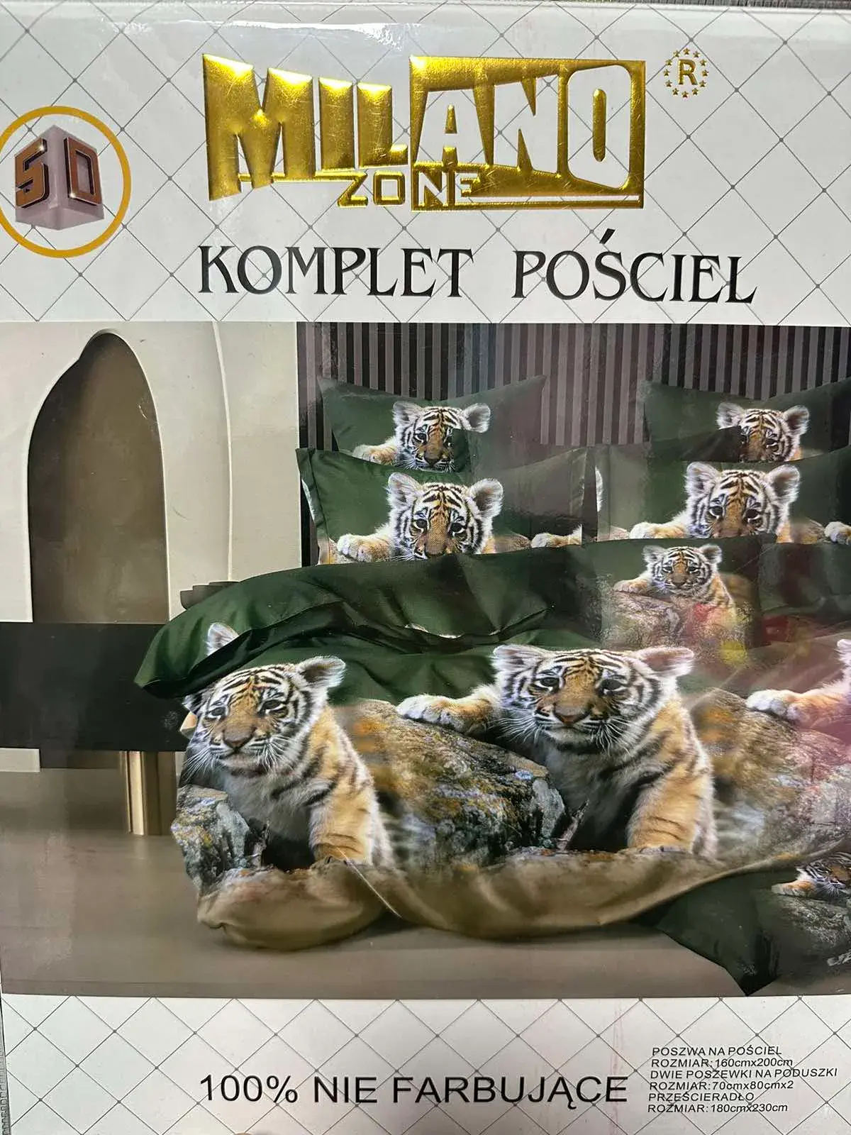 Komplet Pościel Milano 4cz 160/200 Tygrys