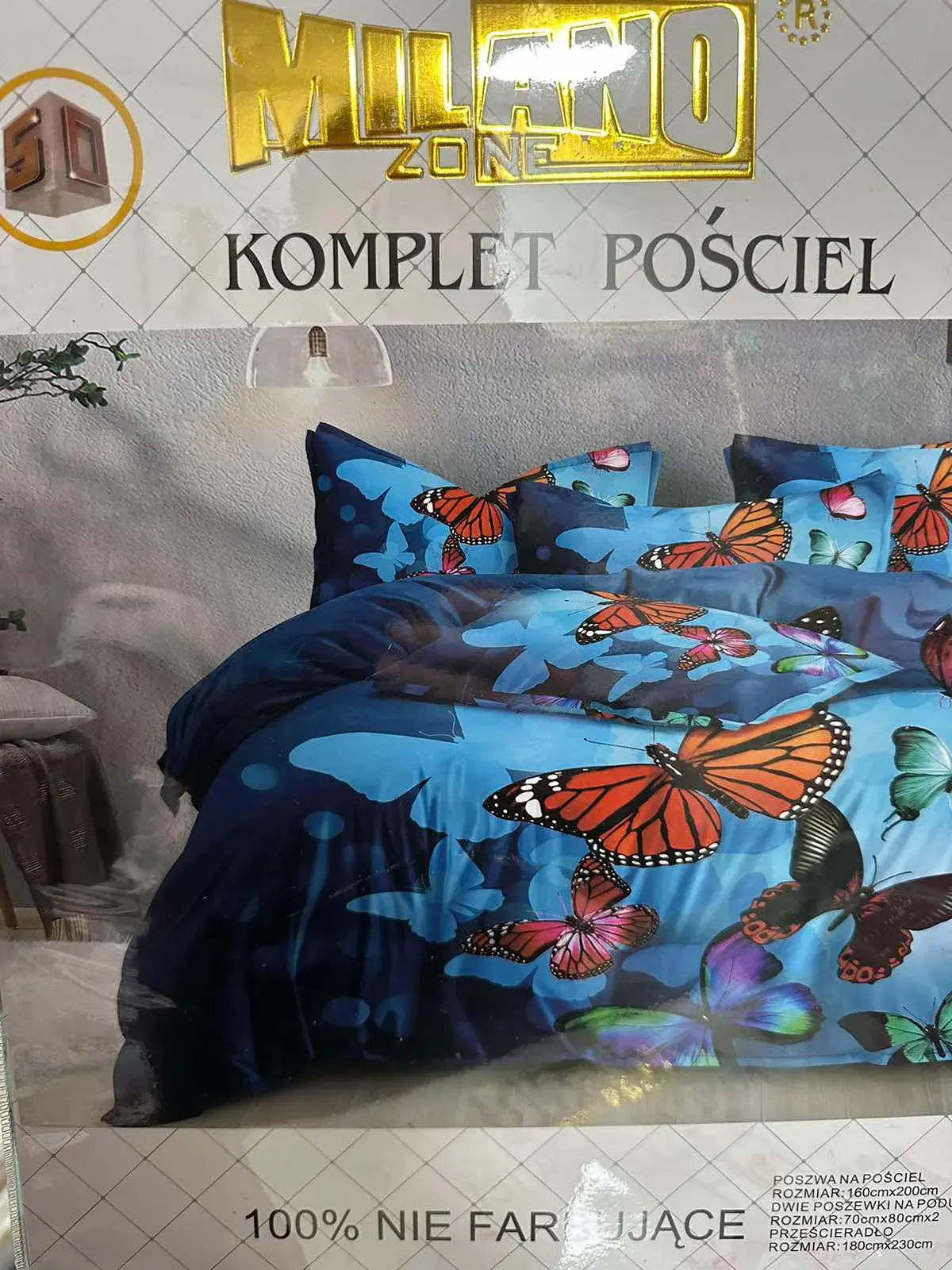 Komplet Pościeli Milano 4cz 160/200 motyle