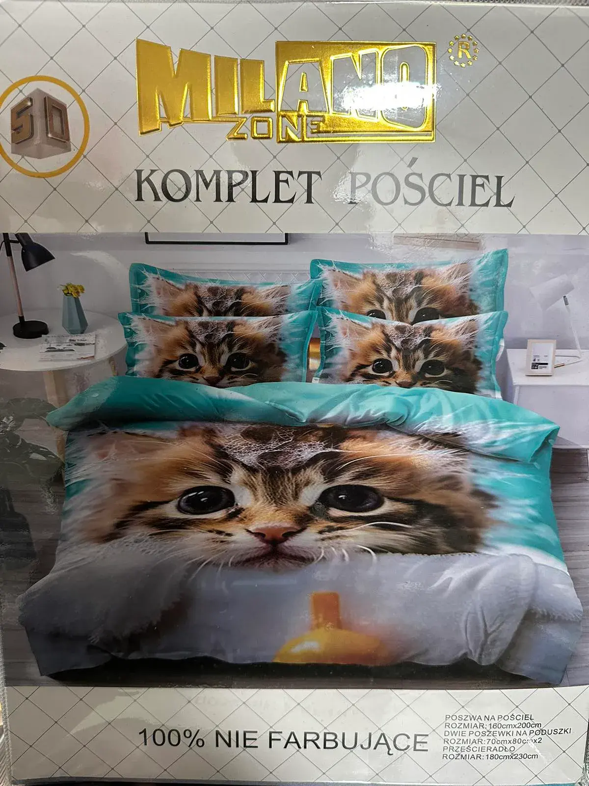 Komplet Pościel 4CZ 160/200 Milano Zone Koty