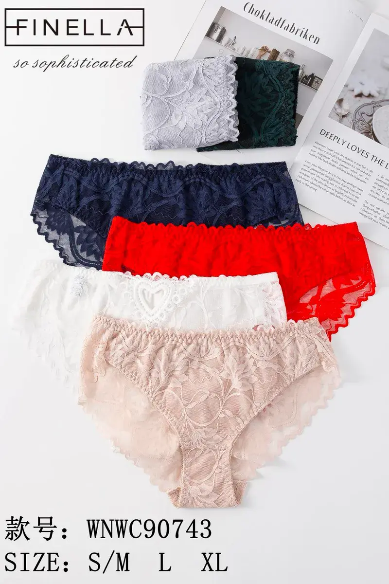 Finella Majtki Damskie Koronkowe S/M L XL Wielokolorowe – wzór 3