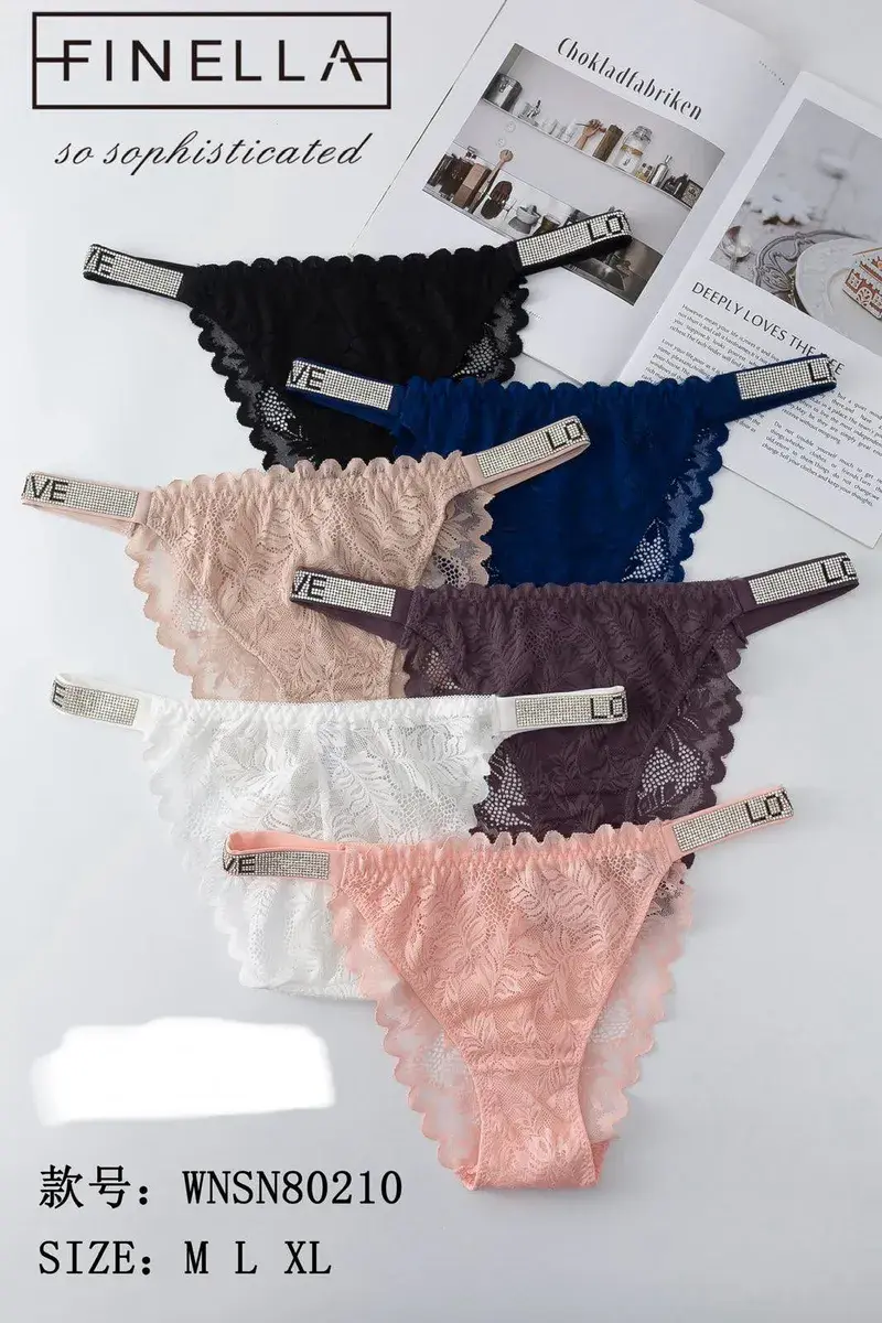 Finella Ella Majtki Damskie Koronkowe M L XL Wielokolorowe