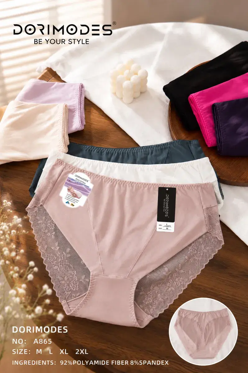DORIMODES Majtki Damskie A865 Różowe M-L-XL