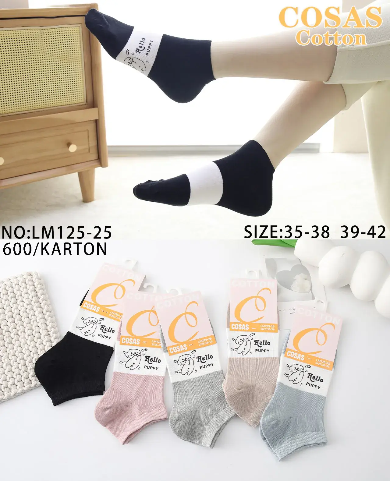 Skarpetki damskie COSASAS Cotton rozmiar 35-38/39-42
