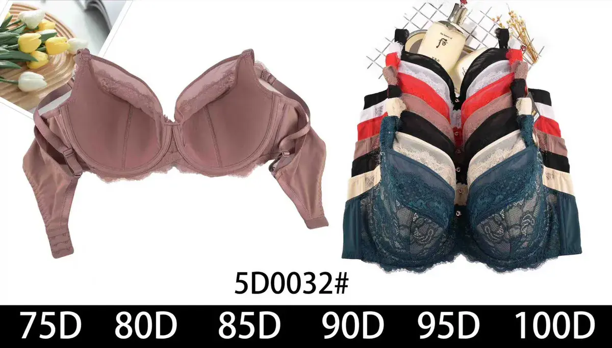Biustonosz push-up koronkowy 75D-100D wielokolorowy – wzór 3