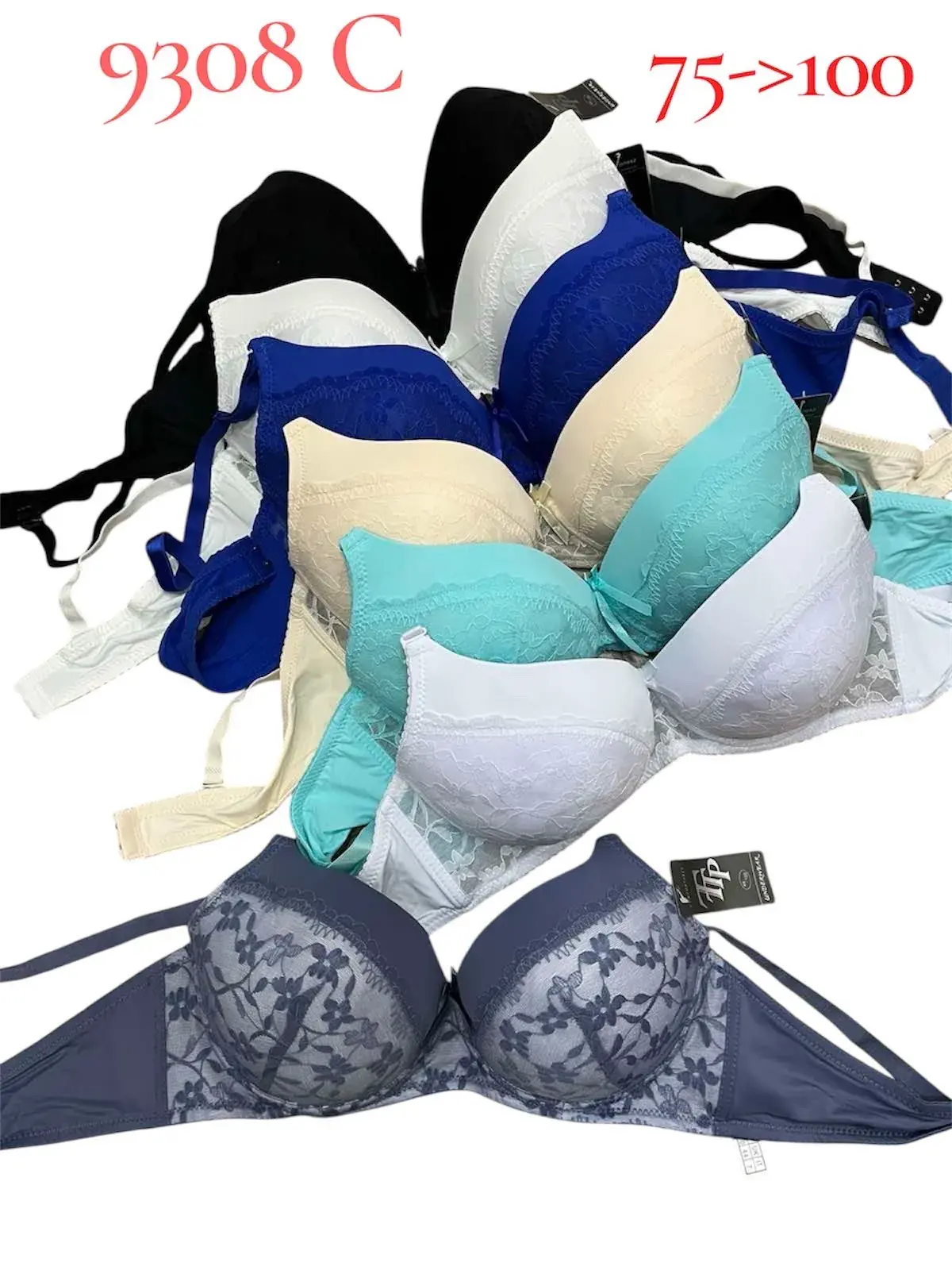Biustonosz damski push-up, w wielu kolorach – wzór 4