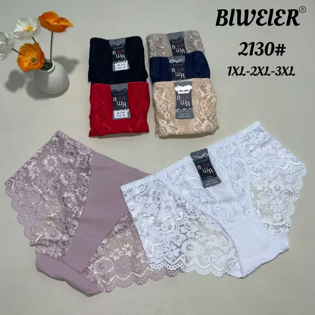 Biweier Koronkowe Majtki Damskie 1XL-3XL Mix Kolorów