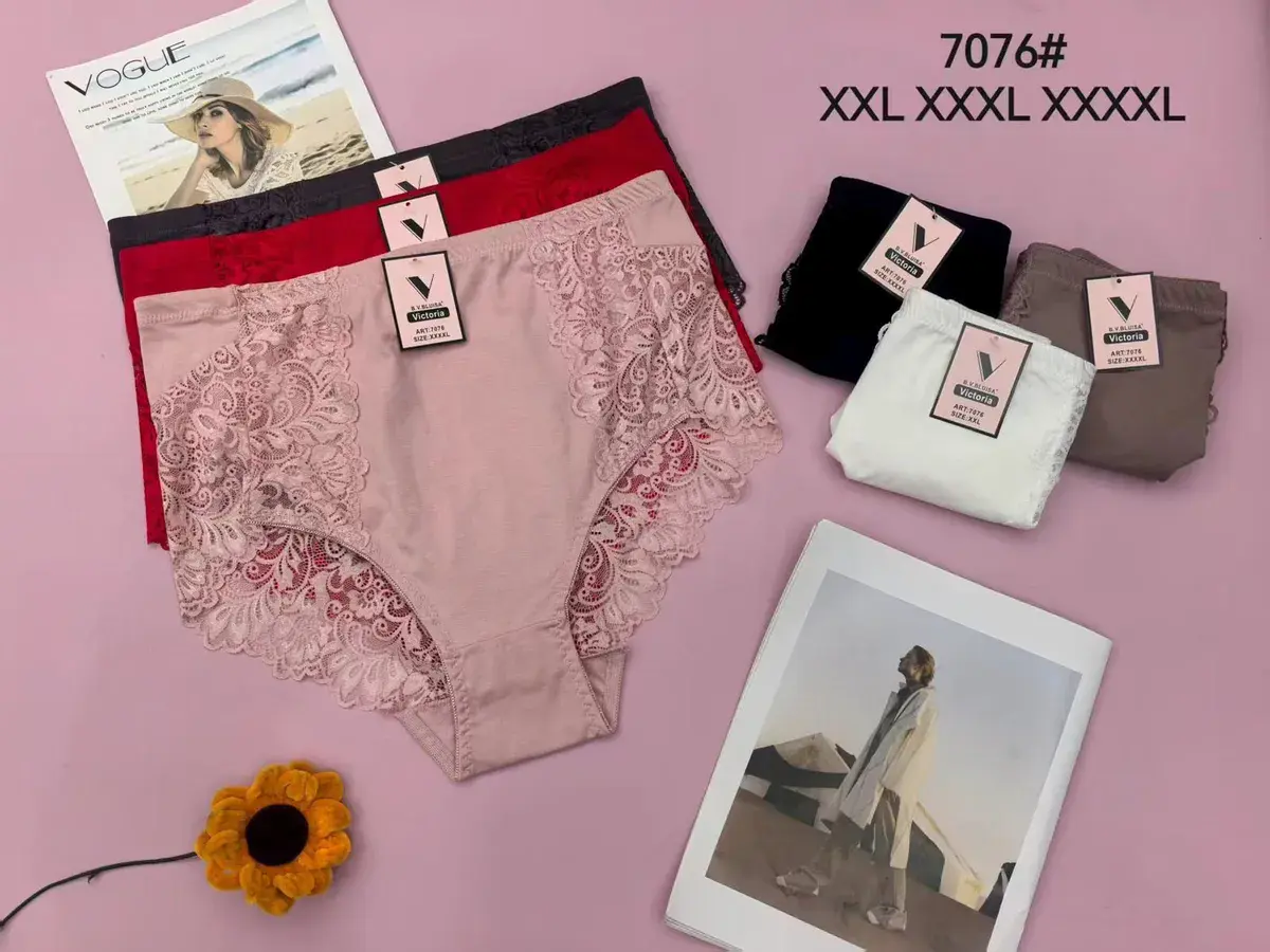 Majtki damskie Victoria z koronką XXL-XXXXL mix kolorów