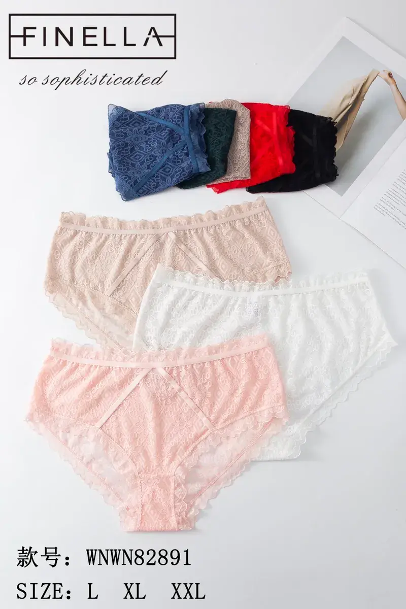 Koronkowe majtki damskie FINELLA mix kolorów L-XXL