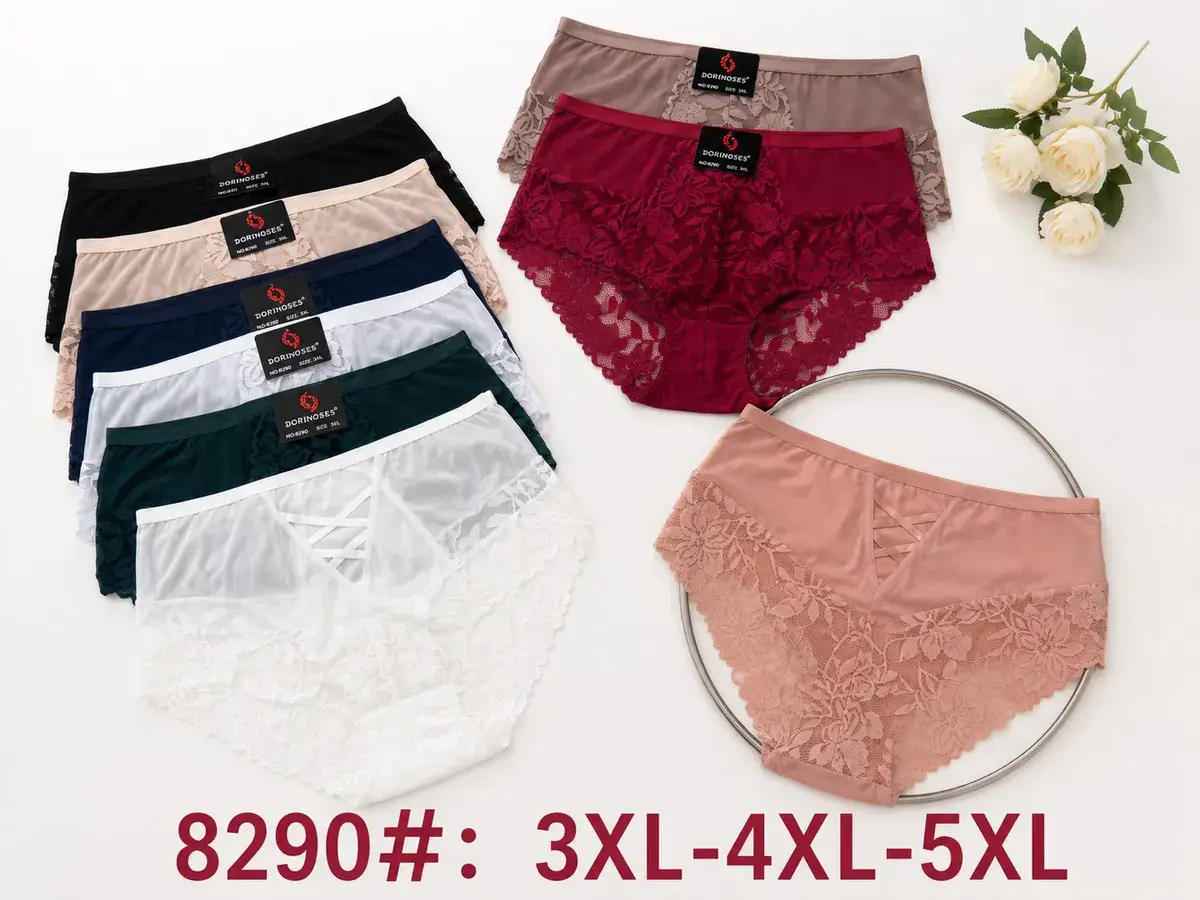 Majtki damskie koronkowe 3XL-5XL mix kolorów