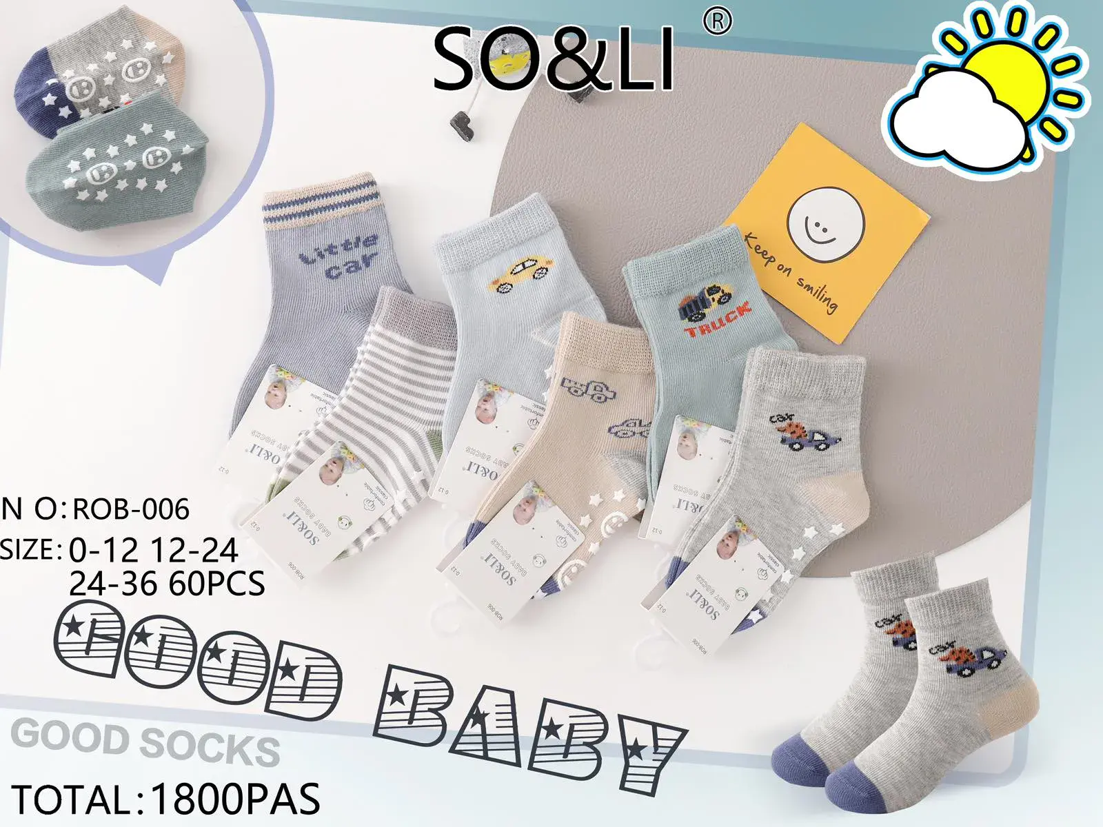 Skarpetki dla niemowląt SO&LI GOOD BABY mix kolorów