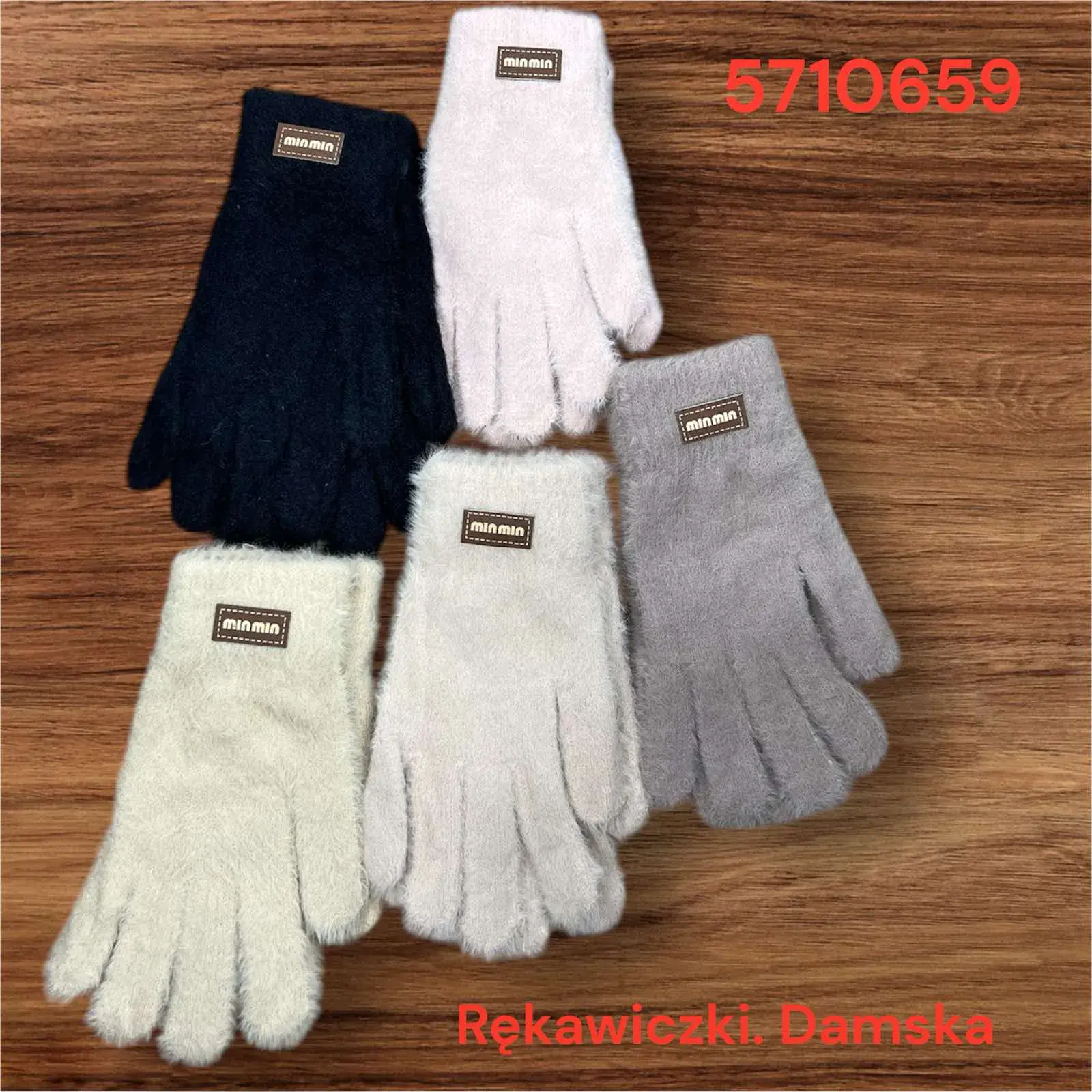 Rękawiczki damskie futrzane 5 kolorów, w wielu kolorach – wzór 2