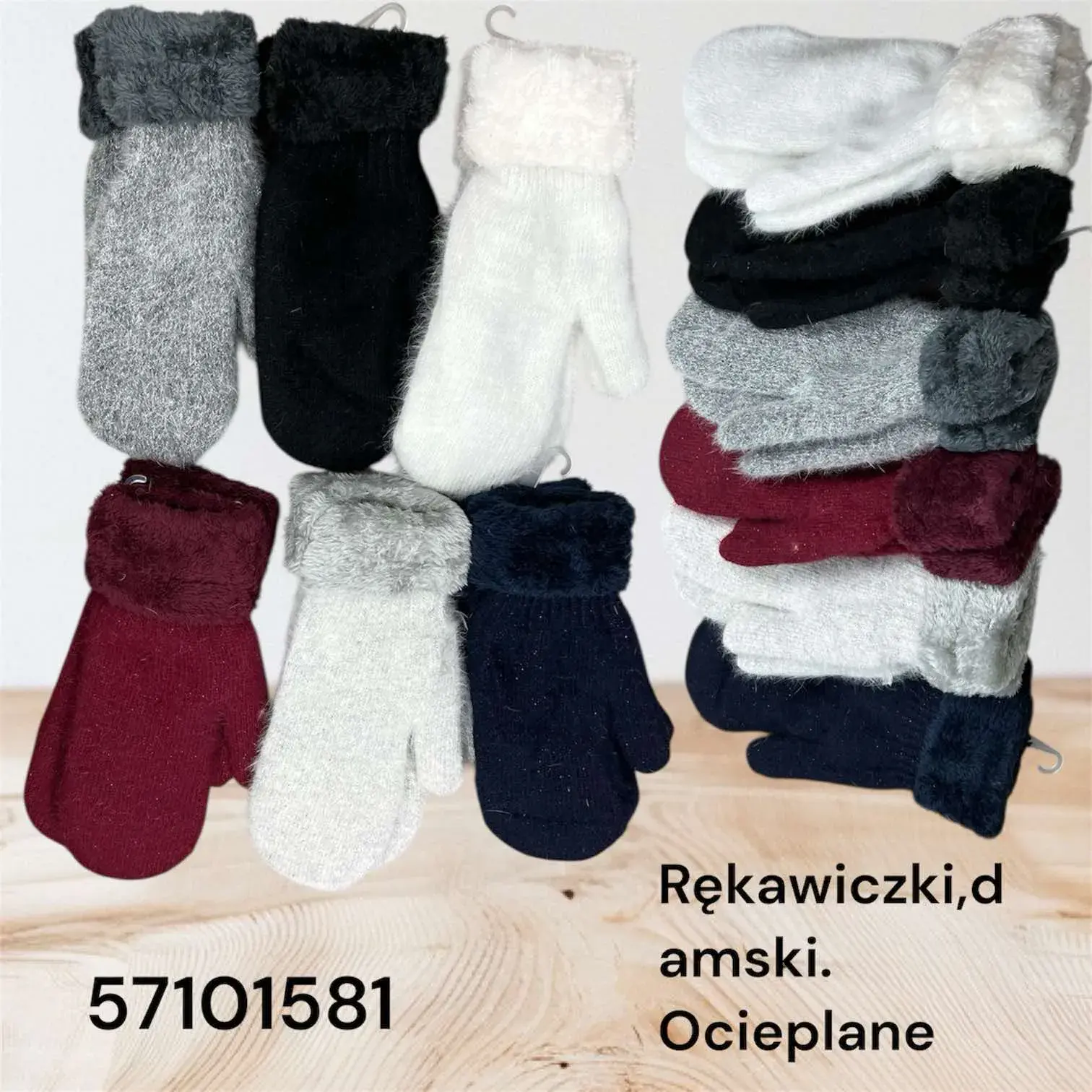Rękawiczki damskie ocieplane, różne kolory