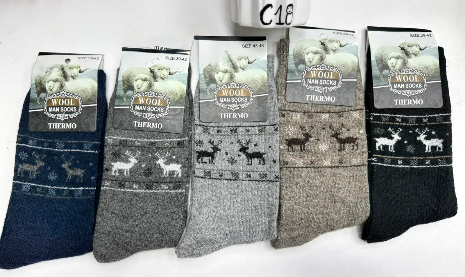 Skarpetki męskie wełniane termo C16 Wool Bar