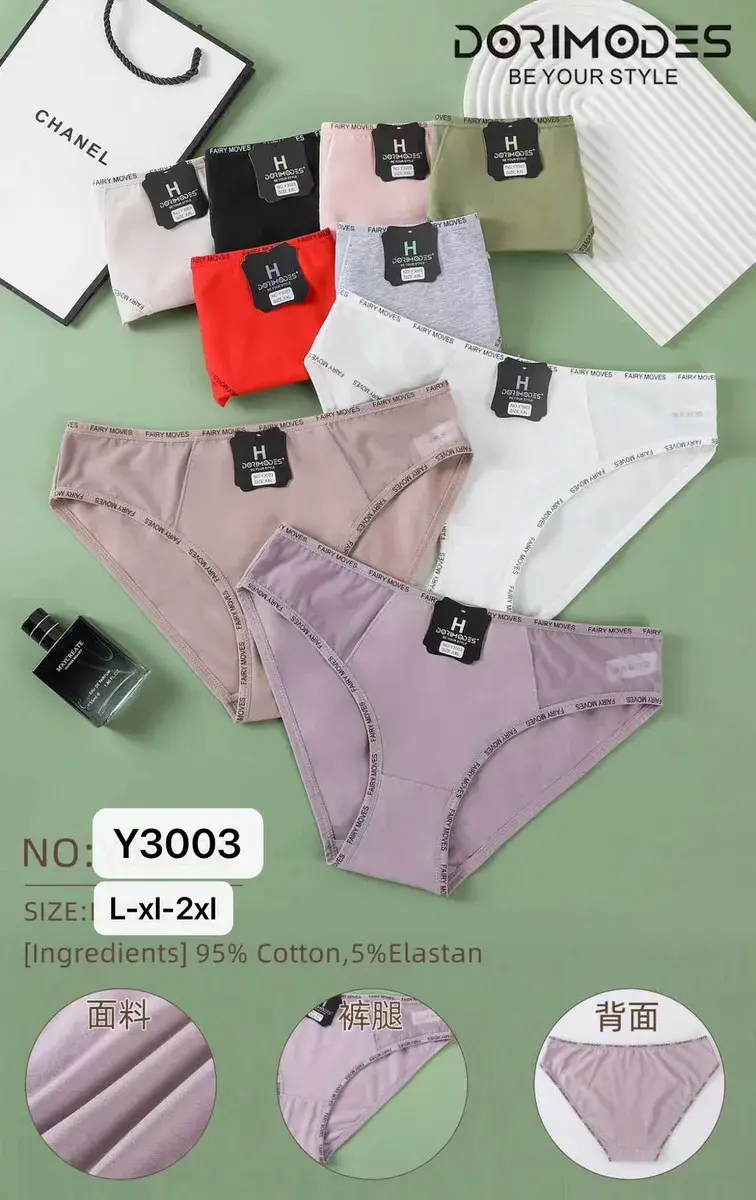 Majtki damskie bawełniane z elastanem L-2XL kolor mix