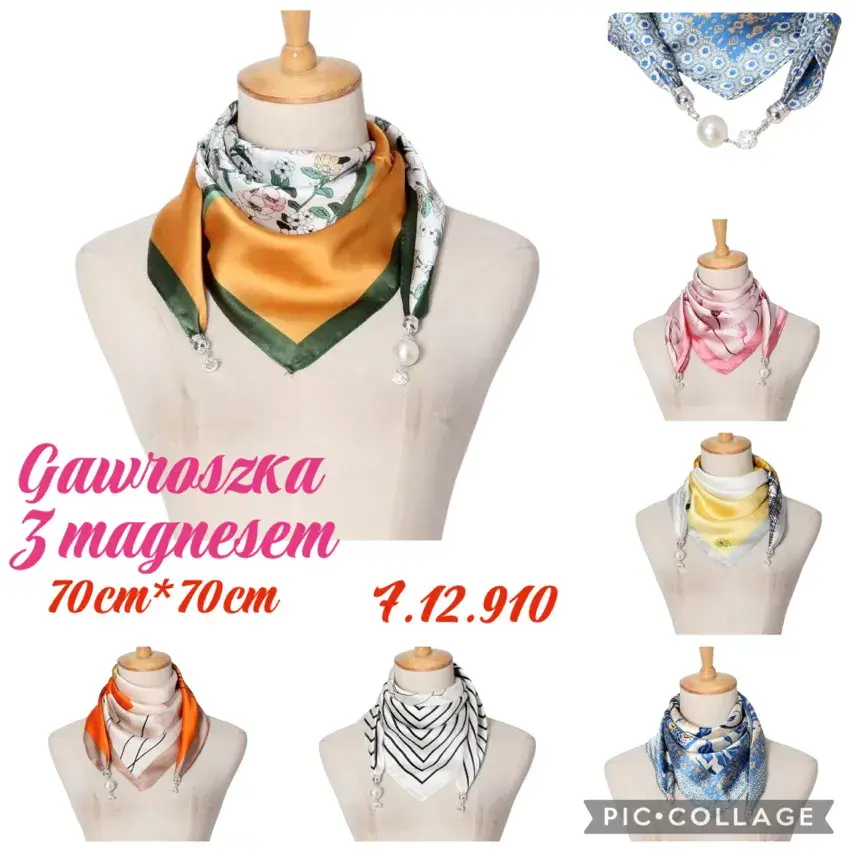Chusta Damska Gawroszka z Magnesem 70cm x 70cm