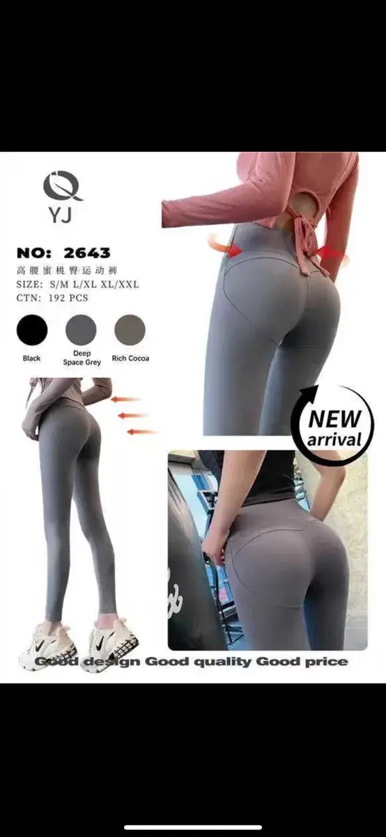 Legginsy sportowe damskie YJ wysoki stan Deep Space Grey