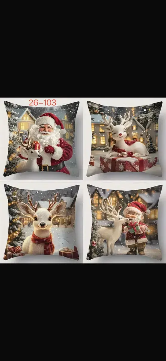 Dwustronne poszewki welwetowe 40x40 cm z motywem świątecznym mix, w wielu kolorach
