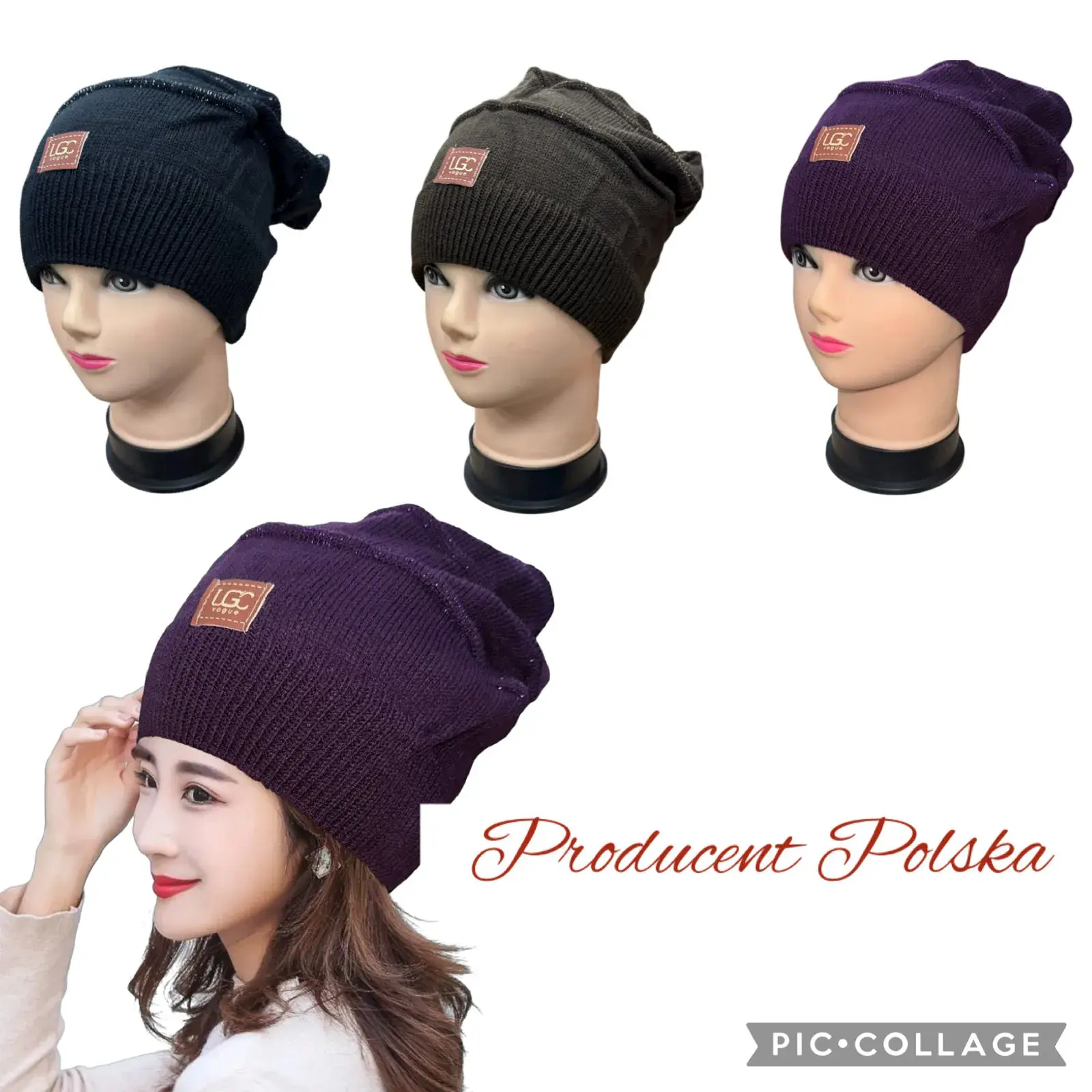 Czapki damskie beanie LG 4 kolory