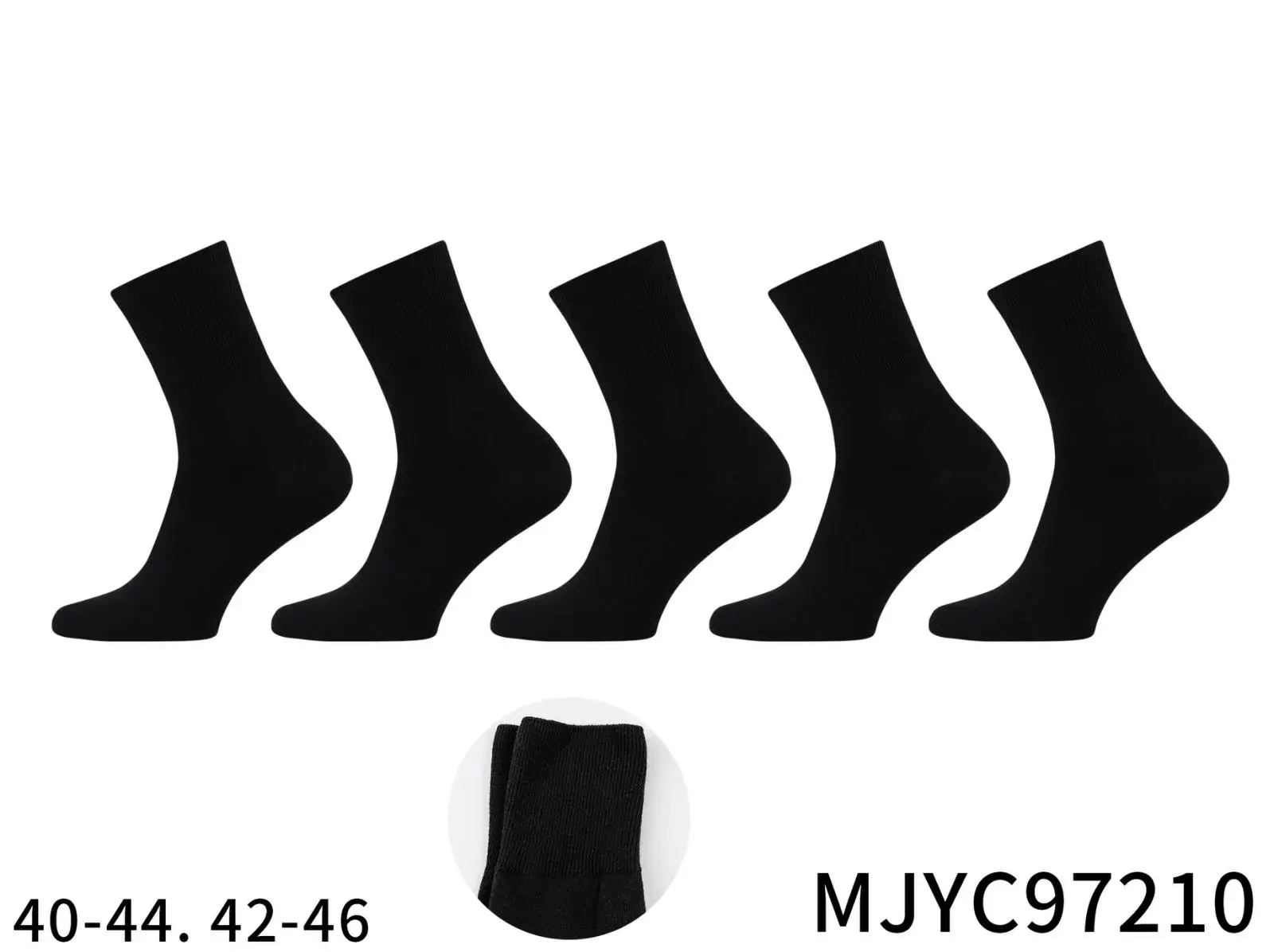 Skarpetki męskie czarne 40-44/42-46 MJYC97210