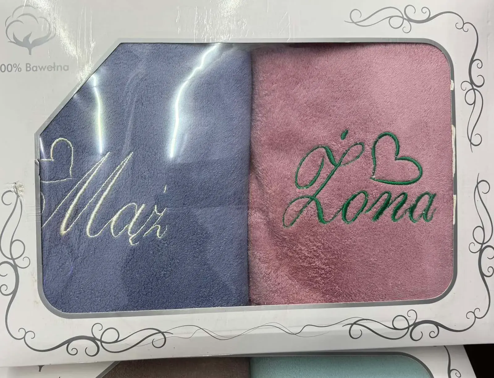 Ręczniki Mąż & Żona Mikrofibry 70/140, kolor granatowy