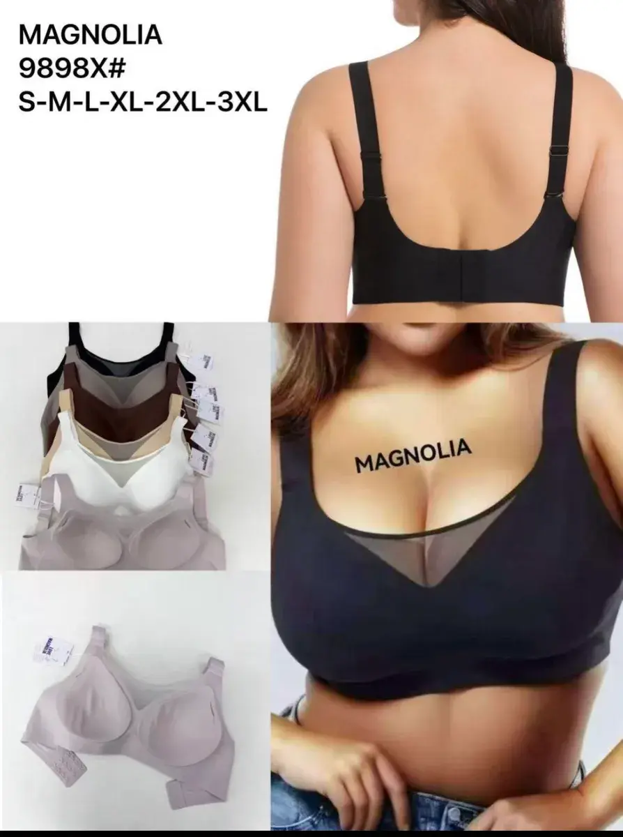 Biustonosz Magnolia bez fiszbin czarny i mix kolorów S-3XL