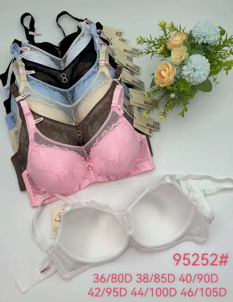 Biustonosz koronkowy damski Love Magnolia mix kolorów rozmiary D