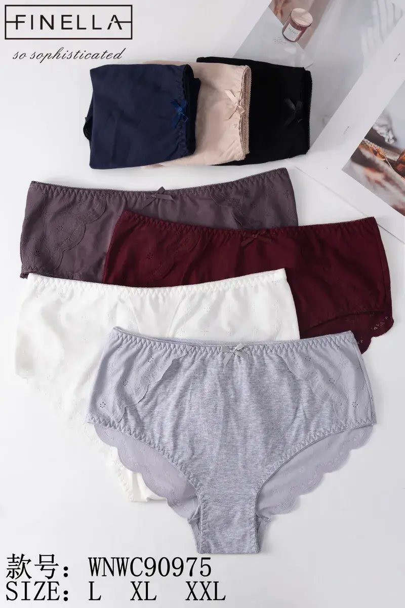 Majtki damskie Finella z koronką w zestawie 5 kolorów L-XXL