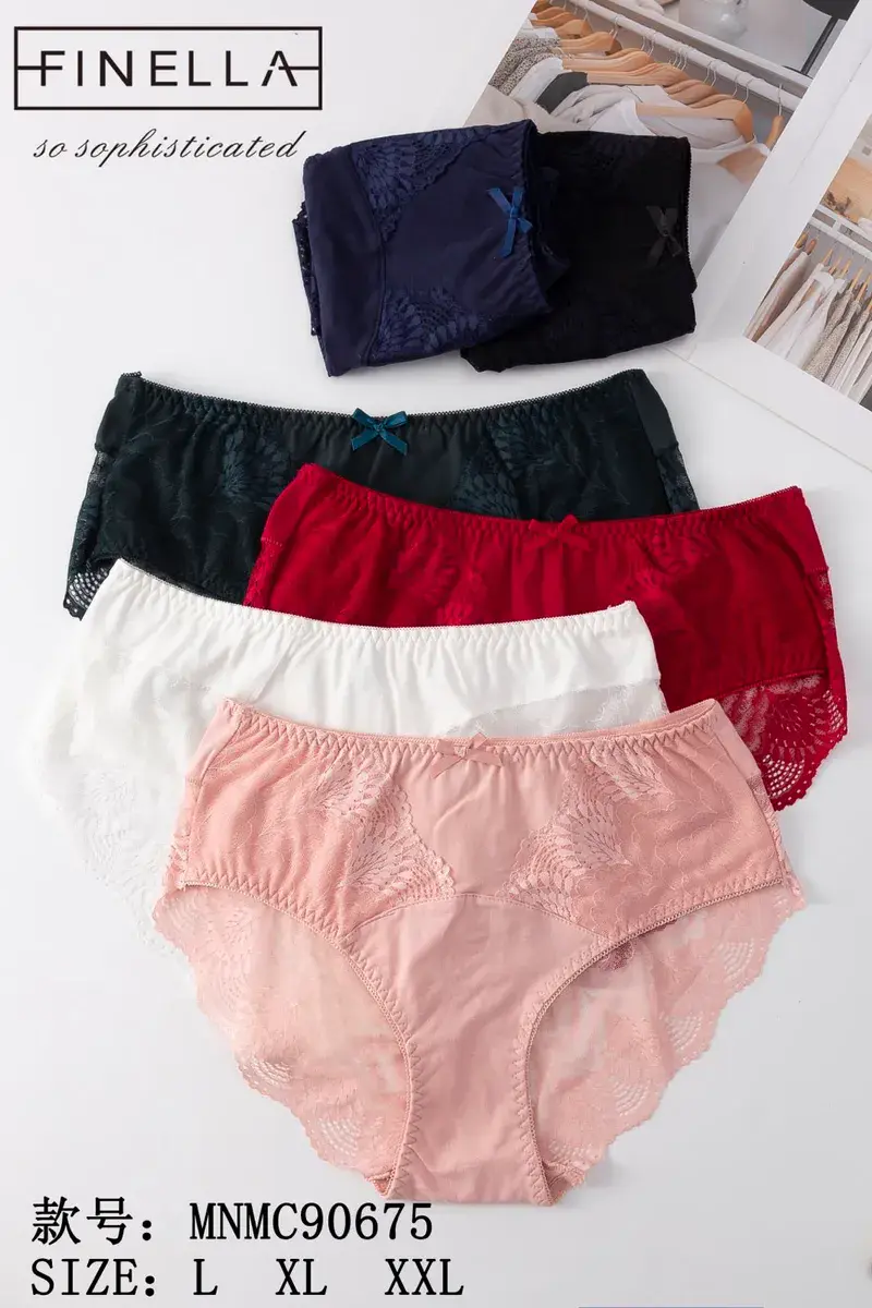 Majtki damskie Finella z koronką w 5 kolorach L-XXL