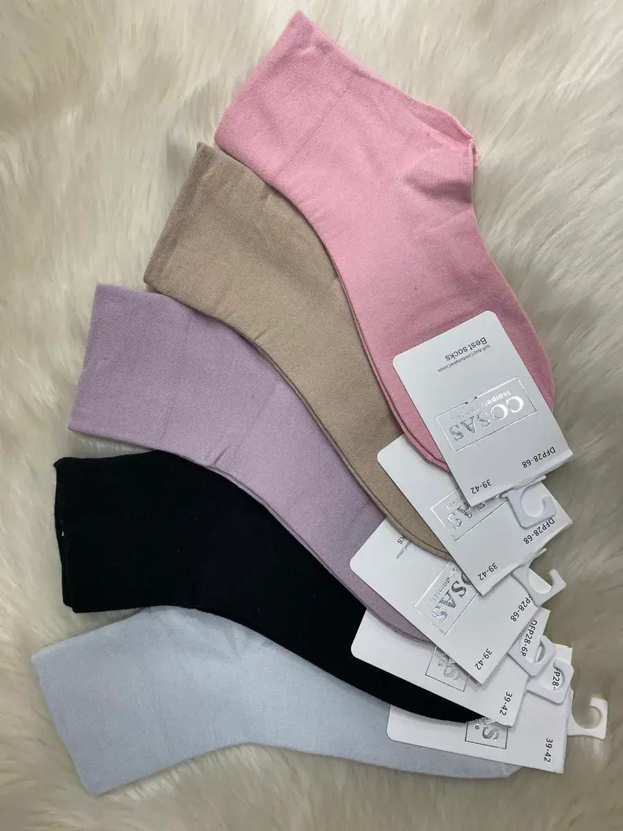 Skarpetki damskie basic pastelowe kolory 39-42 bawełniane
