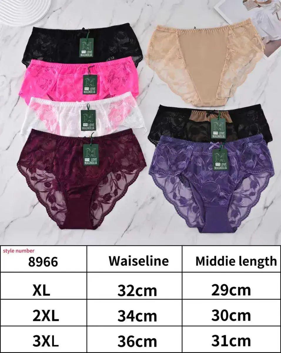 Majtki damskie koronkowe Love Magnolia mix kolorów XL-3XL – wzór 2