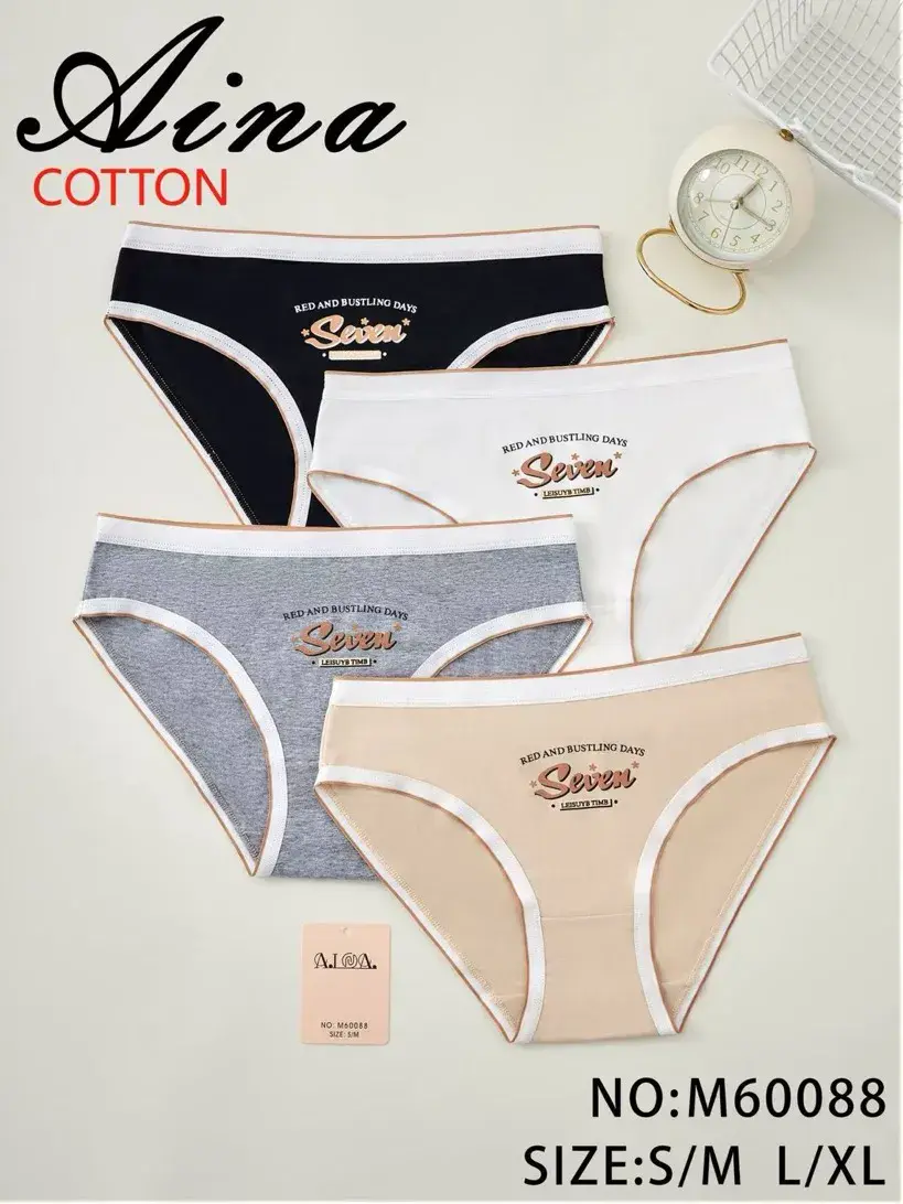 Majtki damskie Aina Cotton mix kolorów S/M L/XL bawełniane